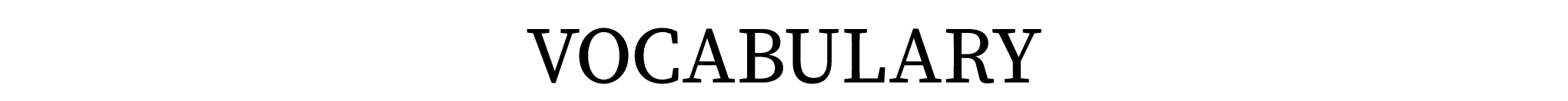 VOCABULARY 