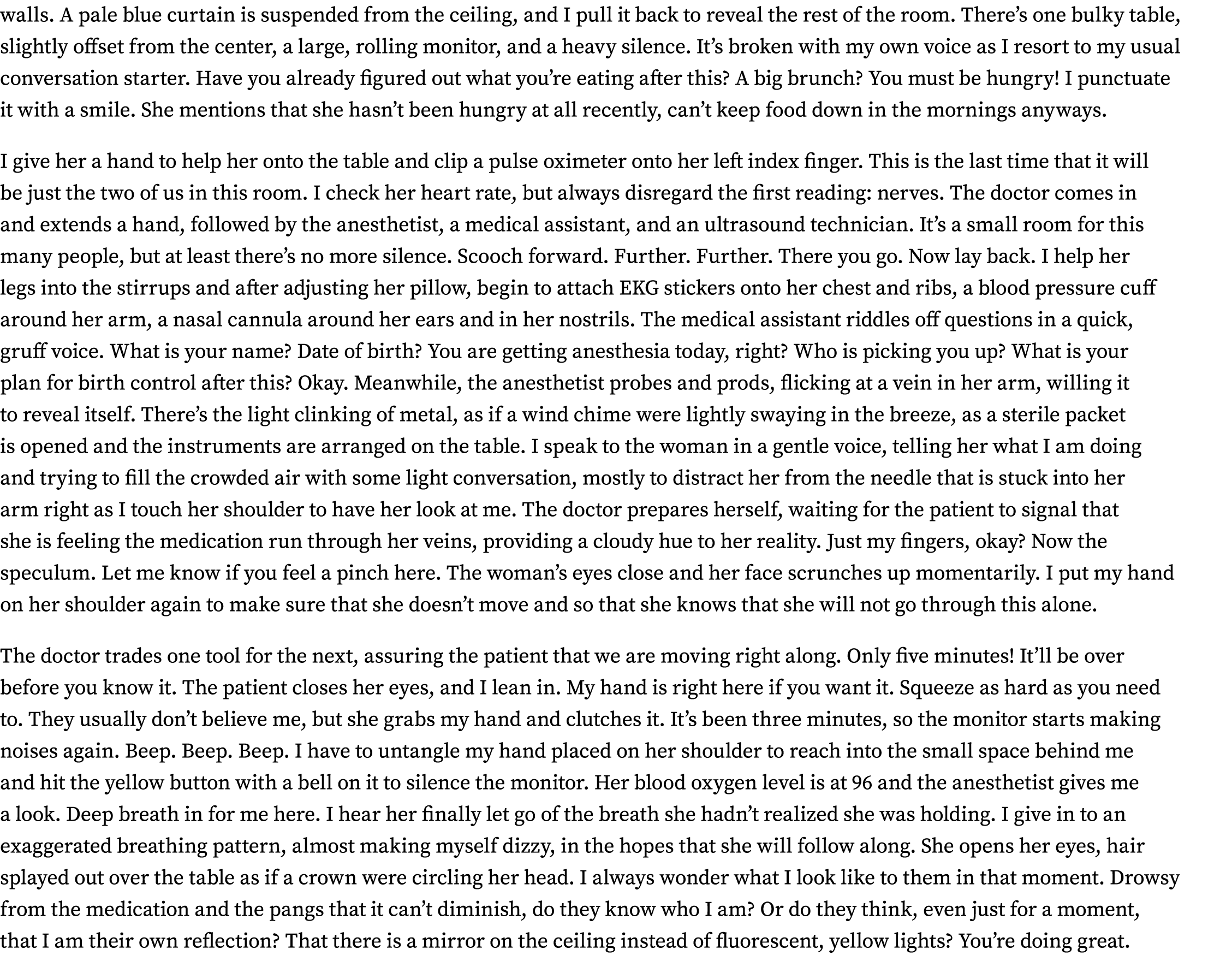 walls  A pale blue curtain is suspended from the ceiling, and I pull it back to reveal the rest of the room  There s    