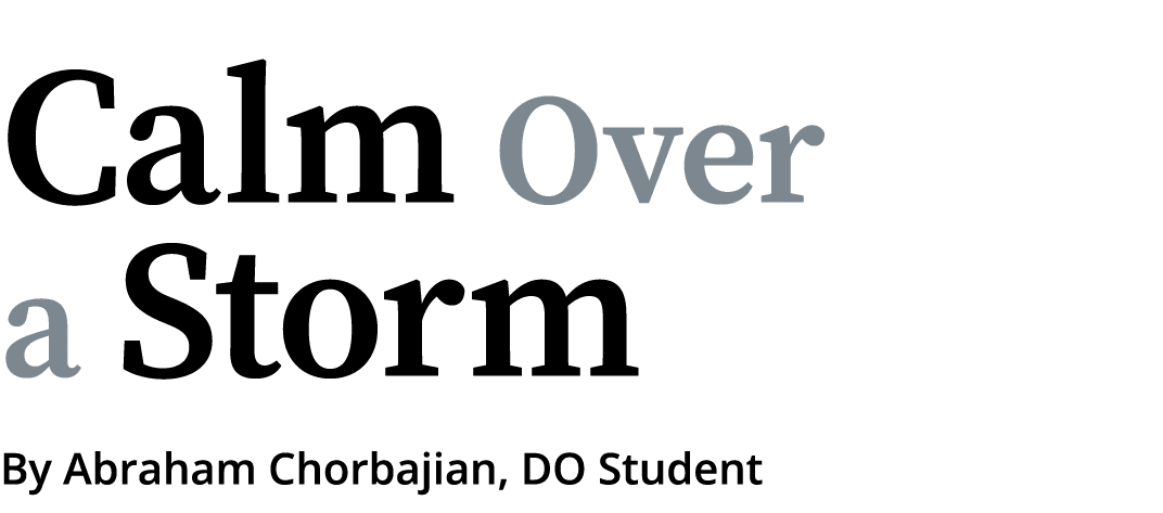 Calm Over a Storm By Abraham Chorbajian, DO Student 