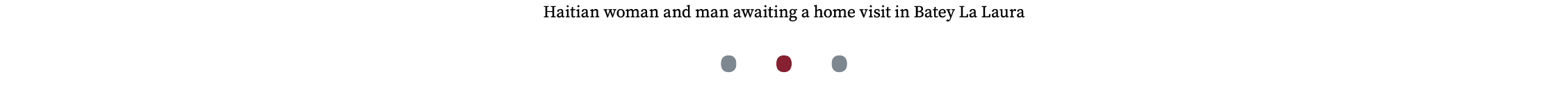 Haitian woman and man awaiting a home visit in Batey La Laura • • •