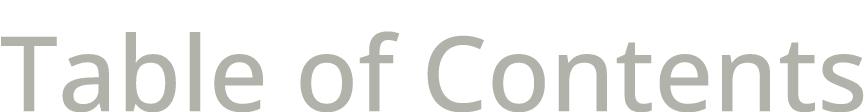 Table of Contents