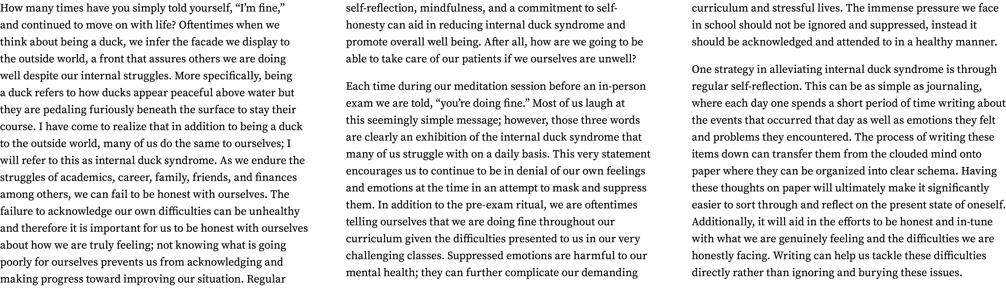 How many times have you simply told yourself, “I’m fine,” and continued to move on with life? Oftentimes when we thin...