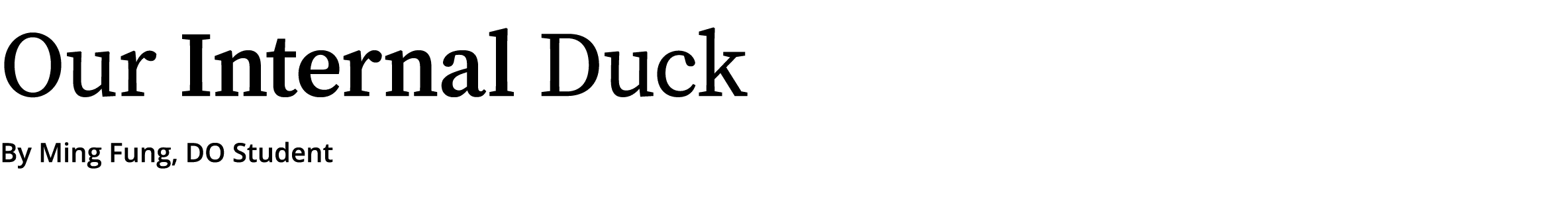 Our Internal Duck By Ming Fung, DO Student